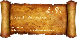 Loisch Veronika névjegykártya
